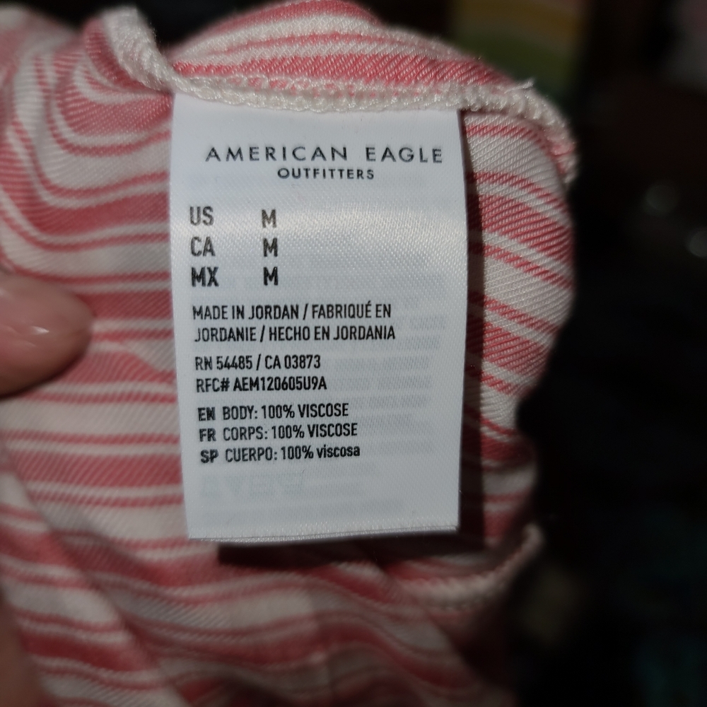 American Eagle Stripe Button Down Shirt - Picture 4 of 9